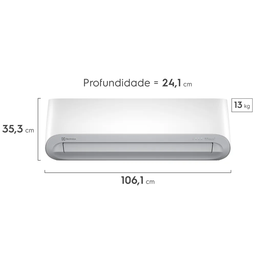 Ar-Condicionado Split Electrolux 18.000 BTUs Color Adapt Quente/Frio com Wi-fi (YI18R/YE18R)
