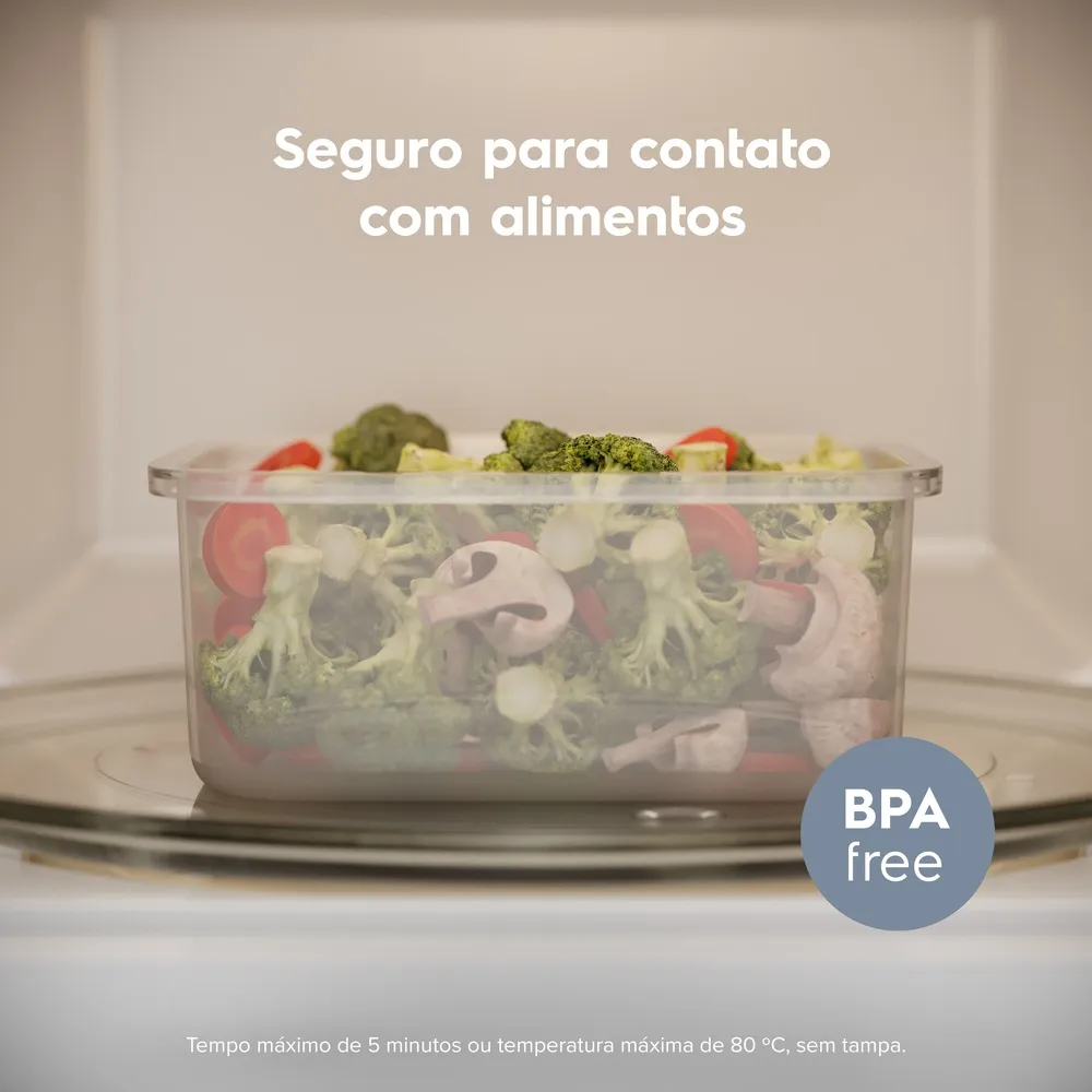 Potes Herméticos de Plástico Electrolux Cinza 10 Unidades Empilháveis Modulares