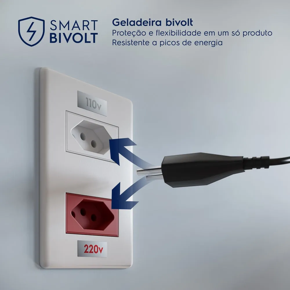 Geladeira Electrolux Frost Free Inverter 481L Efficient com AutoSense SmartBivolt Duplex cor Inox Look (IT70S)