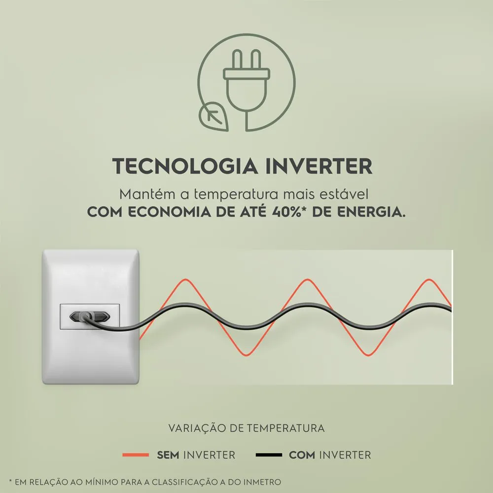 Geladeira Electrolux Frost Free Inverter 400L AutoSense Inverse Cor Inox Look (IB45S)