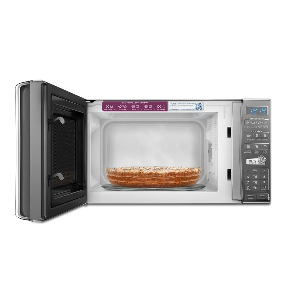 Micro-ondas Electrolux 27L cor Inox Espelhado com 55 receitas pré-programadas (MS37R)