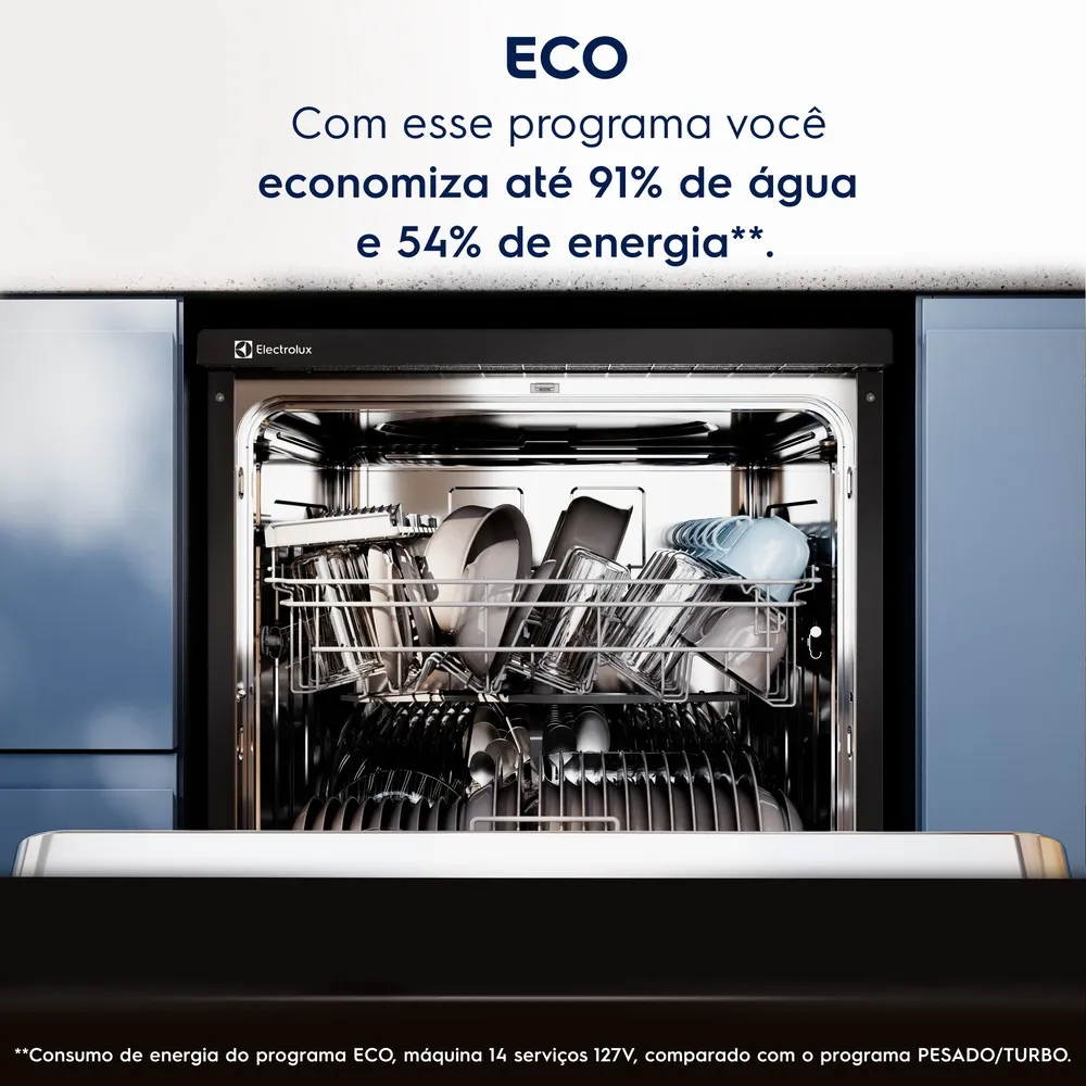 Lava-Louça Electrolux 14 Serviços Preta com Programa Lava e Seca 50 min (LP14E)