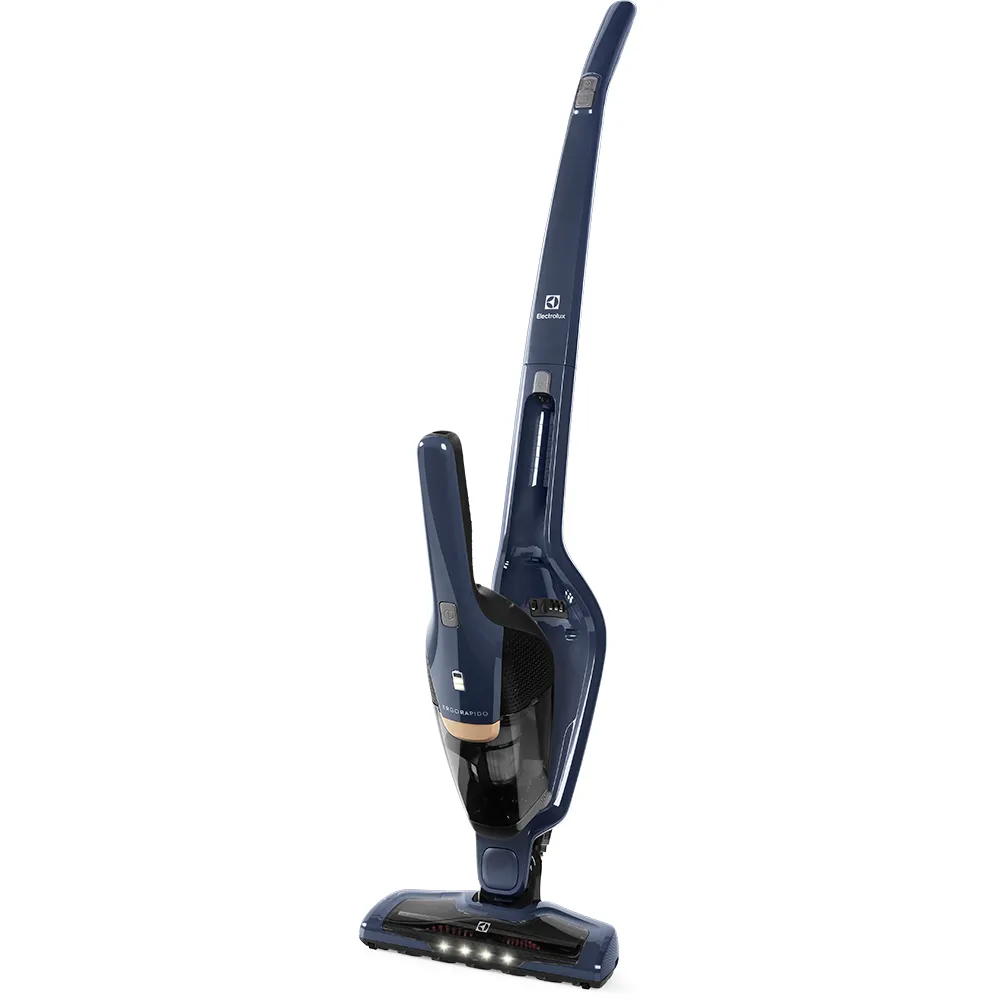 Aspirador de Pó Vertical Sem Fio Electrolux Ergorapido 2 em 1 Luz LED até 35 min Azul (ERG25N)