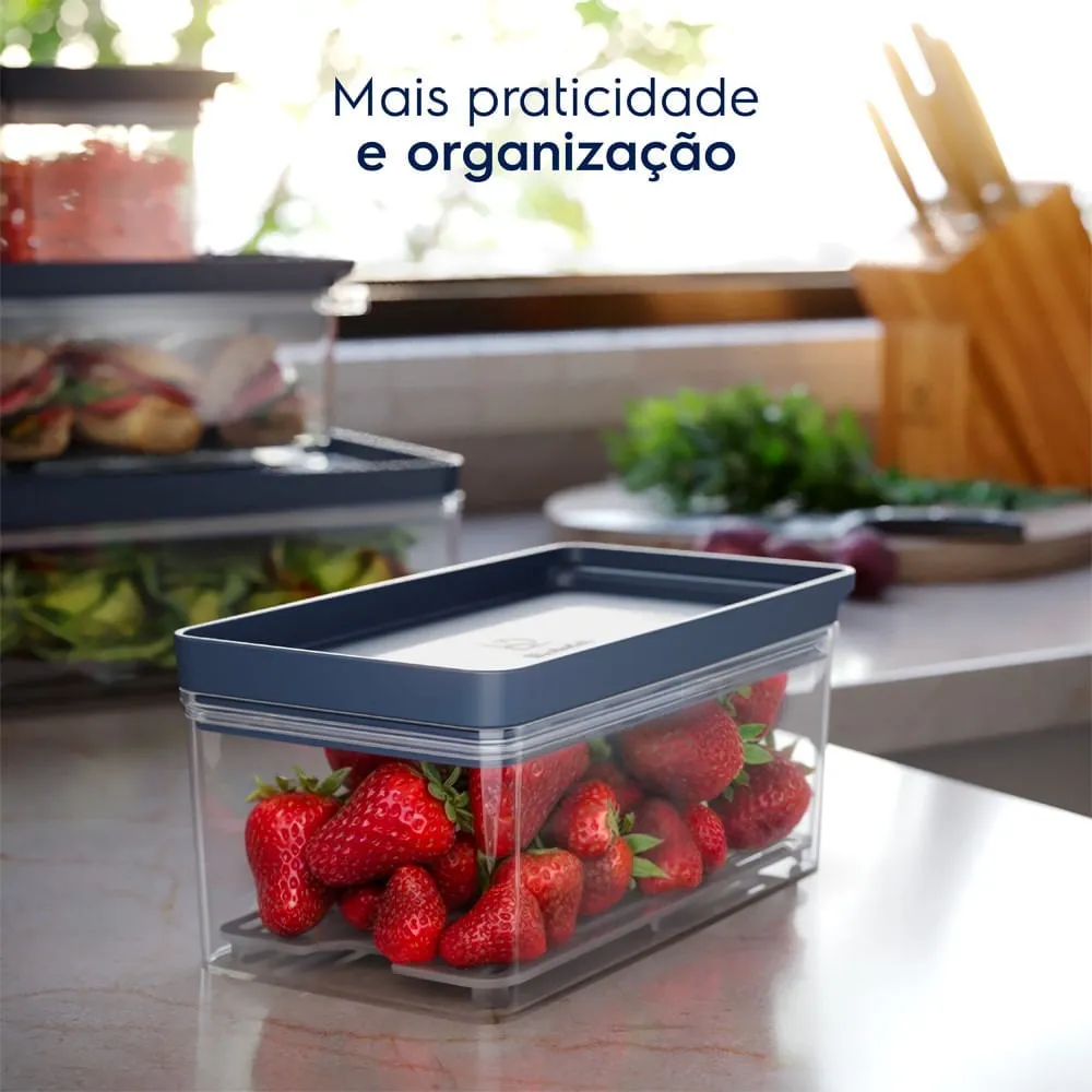 Kit 2 Organizadores de Geladeira Electrolux Experience com Escorredor 5L