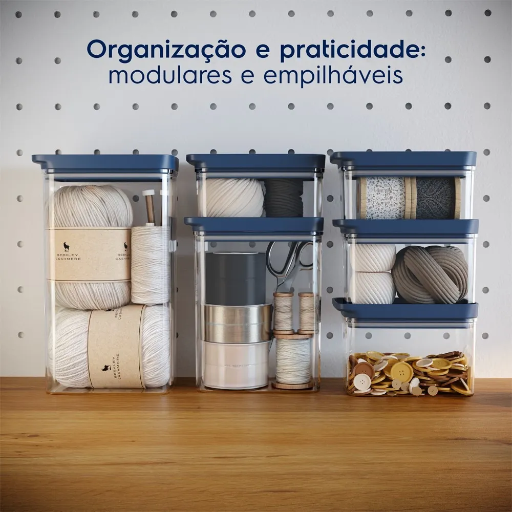 Pote Hermético Organizador Electrolux Experience Empilhável Modular 2,5L