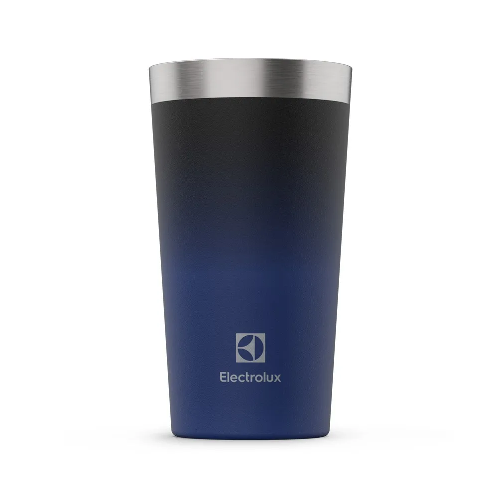 Copo Térmico de Cerveja e Chopp Electrolux Home Bar 560ml Inox Degrade Azul e Preto