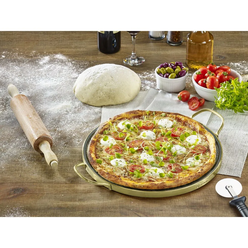 Kit Pedra para Pizza Electrolux de Pedra Sabão + Chapa Grill Electrolux de ferro fundido para Fogões a gás, elétrico e de indução